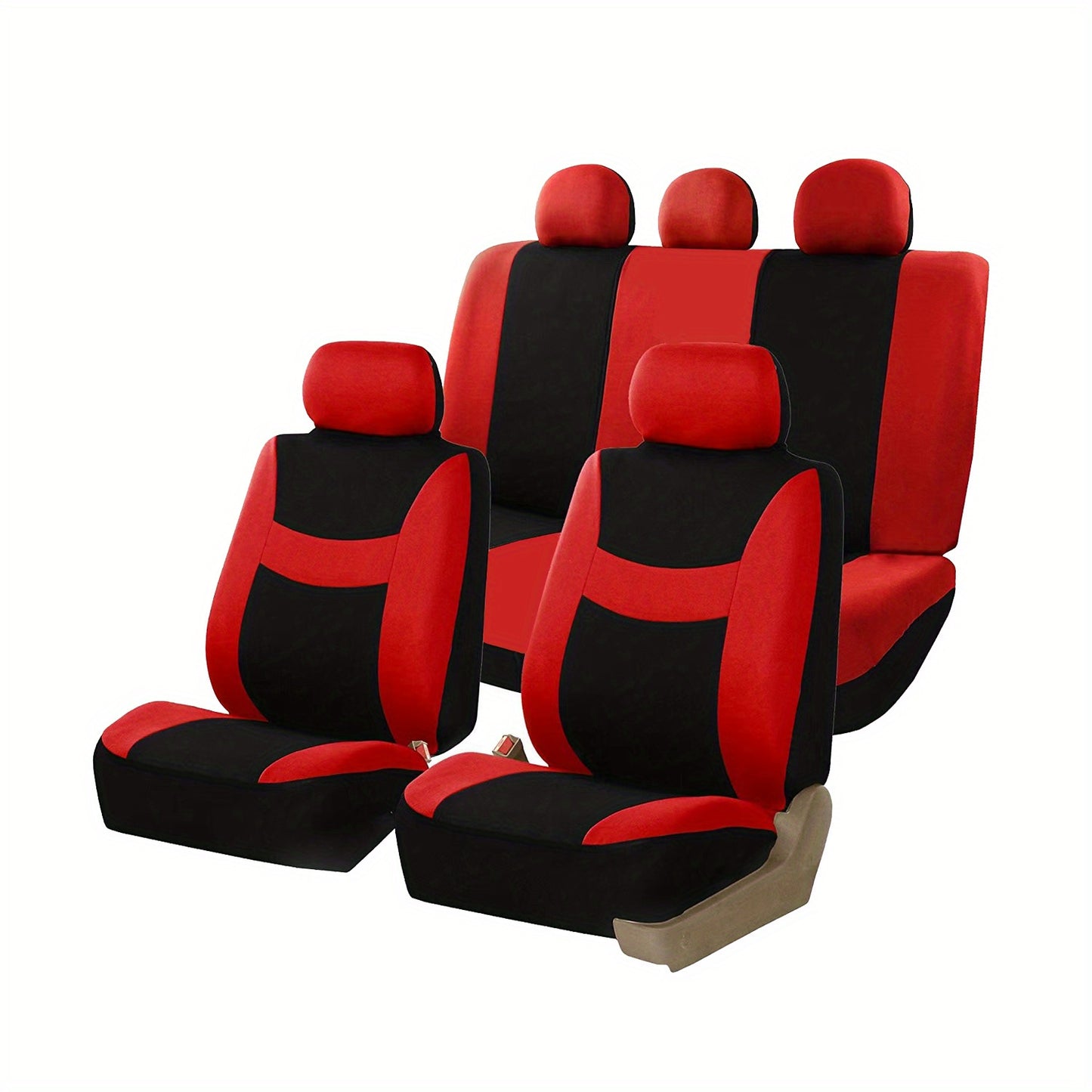 9pcs Polyester Fabric Car Seat Cover Universal Style Multi-color