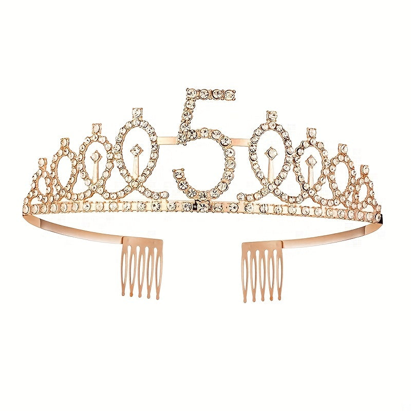 1 pièce, couronne d'anniversaire du 3e au 18e anniversaire, couronne de cristal, décoration d'anniversaire, fournitures de fête de joyeux anniversaire, décoration d'anniversaire, décoration de fête, fournitures de fête 