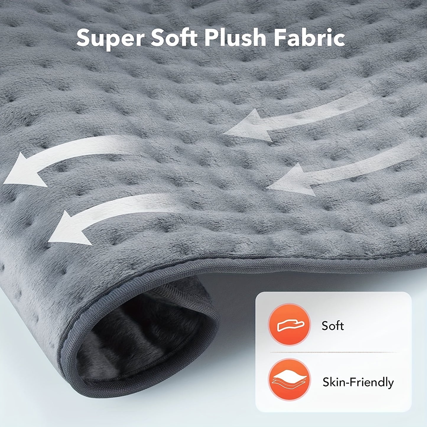 6 Adjustable Temperatures & Timing: Washable Heated Blanket with Digital Display & Overheat Protection - Perfect Electric Neck & Shoulder Heater Heating Pad!