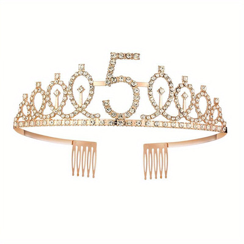 1 pièce, couronne d'anniversaire du 3e au 18e anniversaire, couronne de cristal, décoration d'anniversaire, fournitures de fête de joyeux anniversaire, décoration d'anniversaire, décoration de fête, fournitures de fête 