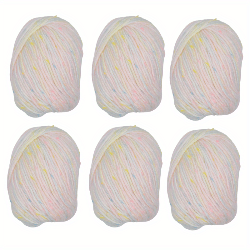 6 Balls ( 984foot/300g) Lirisnly Hand, Picked Cashmere Cotton Yarn Super Soft Textured Knitting Crochet Yarn For Hand Knitting Crochet Worsted Wool Thread Colorful Eco-dyed Needlework