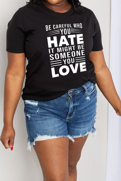 Simply Love Full Size Slogan Graphic Cotton Tee