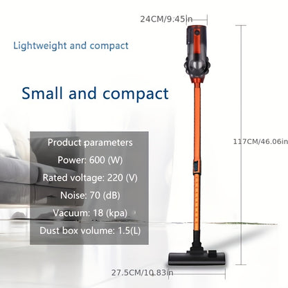 600W 110V 18KPa Vacuum Cleaner - Portable, Lightweight, Handheld, Four-in-One, Perfect for Pet Hair, Hard Floors & Carpets!