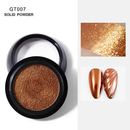 Y2K Mirror Chrome Nail Powder, Nail Art Glitter Metallic Effect Holographic Aurora Powder Chrome Dust For Nails Gel Polish Pigment Decoration