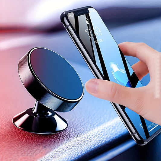 1pc Car Phone Mount: 360° Rotation, Strong Magnetic Suction, Adjustable Height, Air Outlet Navigation Holder