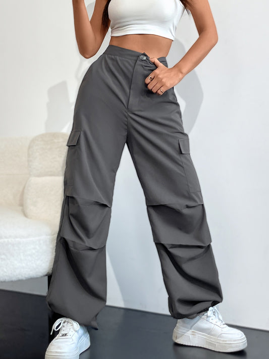 Pantalon cargo taille haute