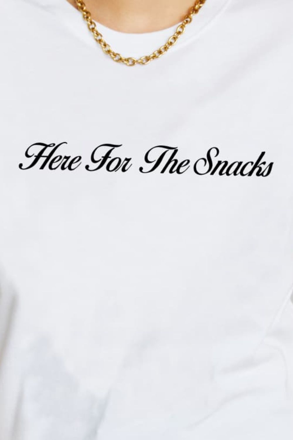 Simply Love Taille réelle ICI POUR LES SNACKS T-shirt en coton graphique