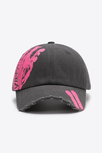 VIBRA Graphic Distressed Adjustable Baseball Cap