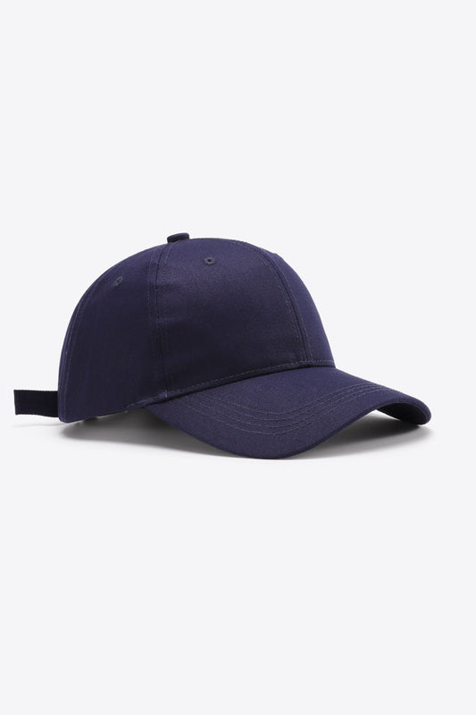 Casquette de baseball en coton ajustable unie