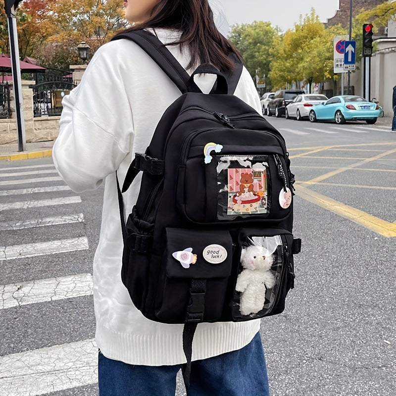 Stylish Large Capacity Backpack for High School Girls - Perfect for Junior High Students!