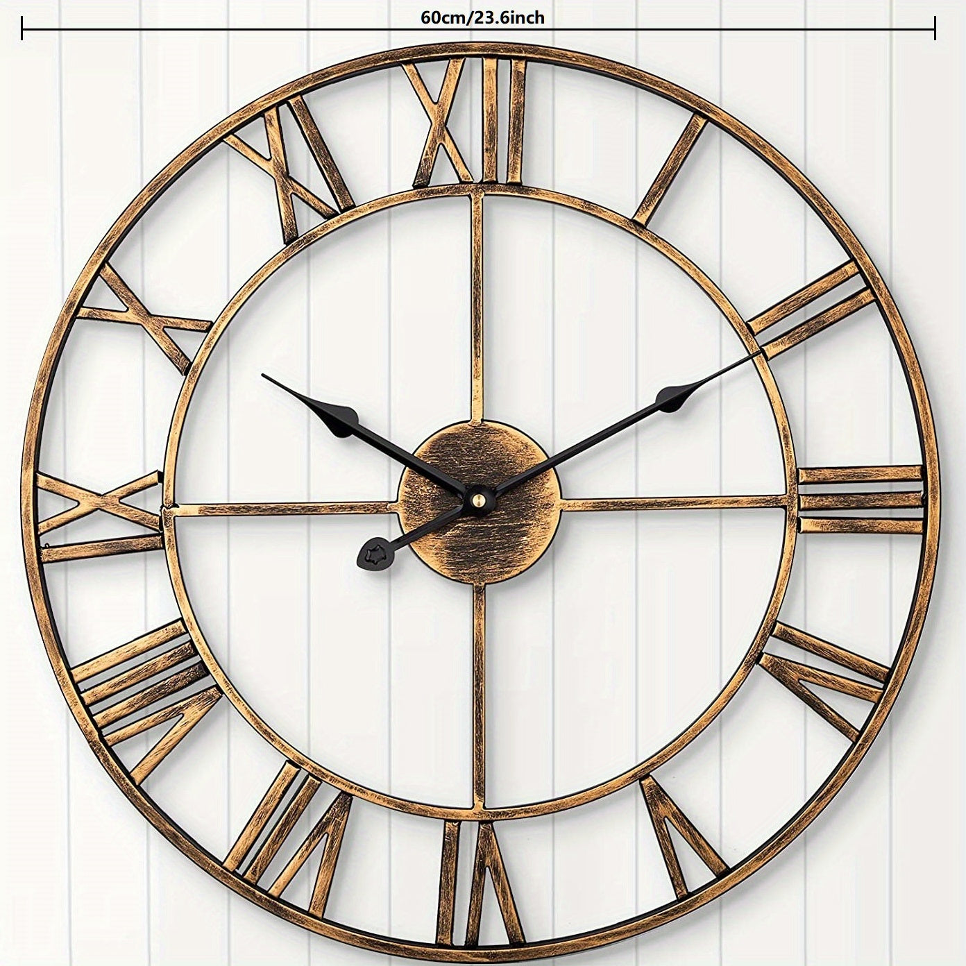 Stylish Wall Clock for Nursery Room - 40/15.74'' & 50/19.68'' Diameter, Creative Iron Craft Decor