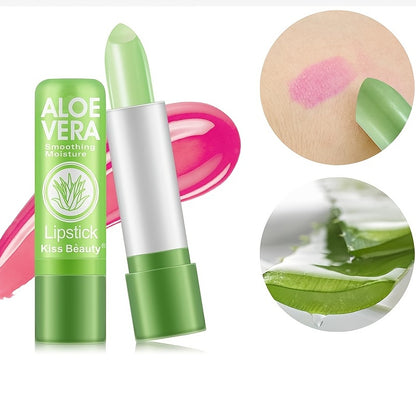 Rouge à lèvres à changement de couleur à l'Aloe Vera - Soin des lèvres longue durée avec effet repulpant nutritif et changement de couleur magique à la température - Maquillage mat hydratant 