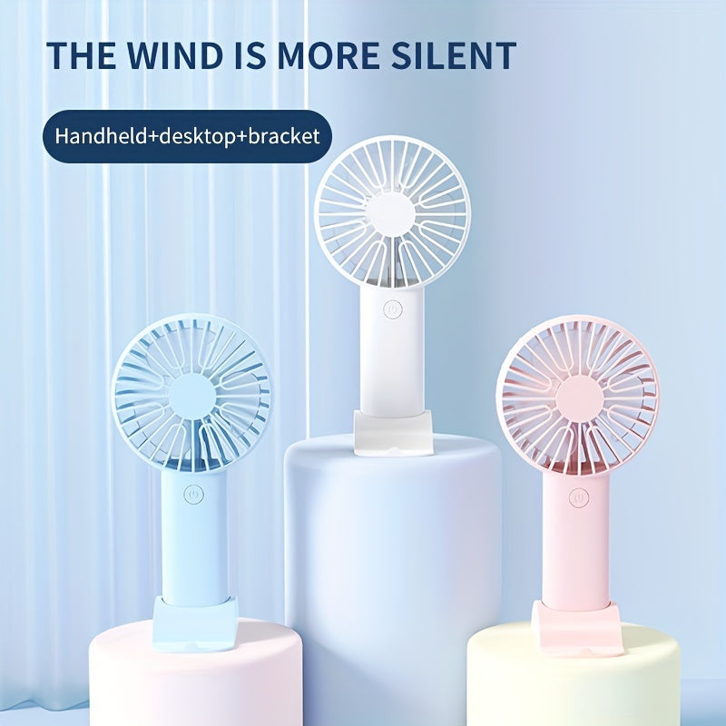 Stay Cool Anywhere: Portable Rechargeable USB Mini Fan with Silent Large Wind