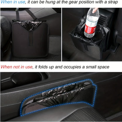 Upgrade Your Car with This Stylish, Waterproof & Leakproof Foldable Trash Can - Perfect Gift for Women & Men!