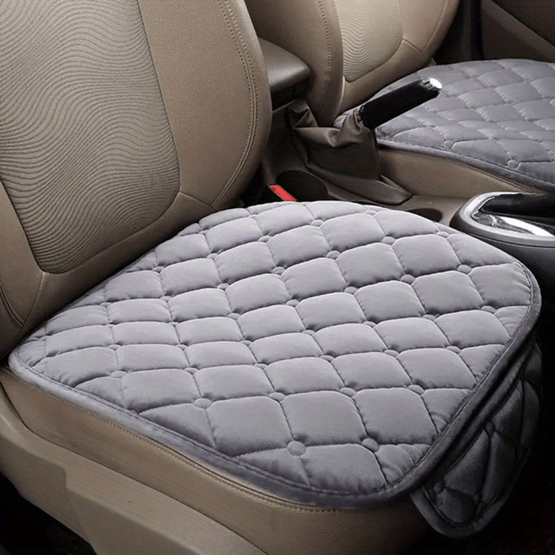 1pc / 3 Pcs Car Seat Cushion, Non-Slip Rubber Bottom With Storage Pouch,Premium Comfort Memory Silk Cotton, Car Seat Pad Universal