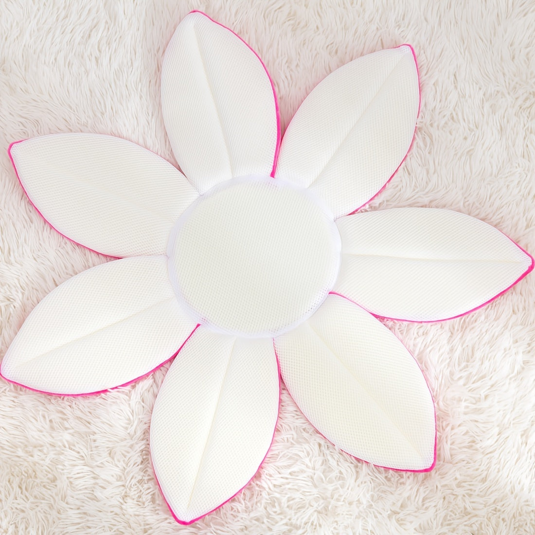 Sunflower Flower Bath Mat for Babies and Toddlers - Soft and Cushiony Pocket Cushion with Petal Pad for Safe Bathing