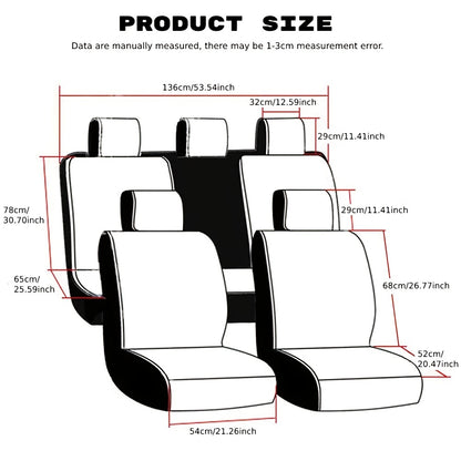 9pcs 5-seater H Pattern Universal Car Seat Cover