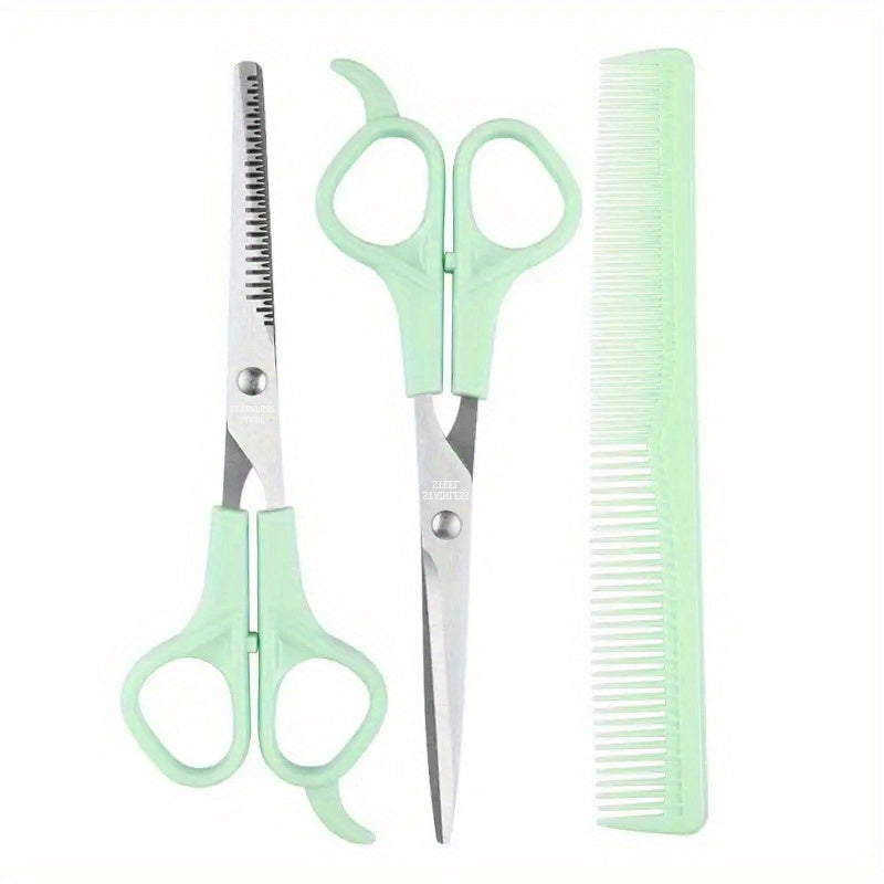 3pcs Set Hair Scissors Kit - 6.7'' Hair Cutting Shears for Men, Women, Barbers, Kids, Adults & Pets