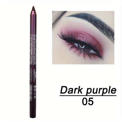 14-Color Eyeliner Palette: Highly Pigmented Pearly Shimmer & Metallic Finishes for Smokey Punk Gothic Look & Long-Lasting Waterproof Stick