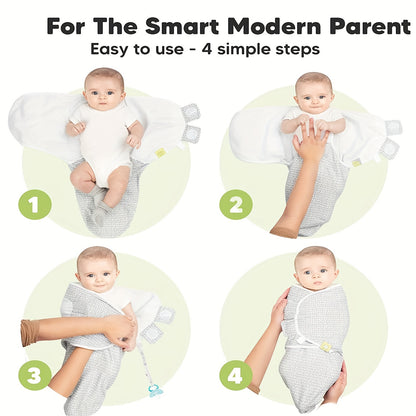 The Perfect Swaddling Solution for Newborns: 1 Set of Small & Medium-Sized Swaddling Sleeping Bags for 0-6 Months!