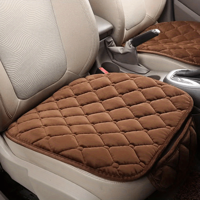 1pc / 3 Pcs Car Seat Cushion, Non-Slip Rubber Bottom With Storage Pouch,Premium Comfort Memory Silk Cotton, Car Seat Pad Universal