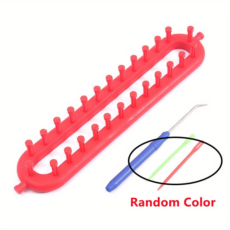 1Set Rectangle DIY Knitting Loom Scarf Sweater Hat Shawl Stitching Knit Sewing Tools Handmade Craft Weaving Braiding Tool