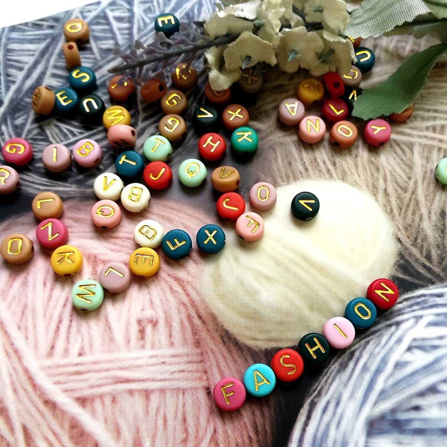 1000pcs Colorful Acrylic Alphabet Beads - Perfect for DIY Jewelry Making & Birthday Gifts!