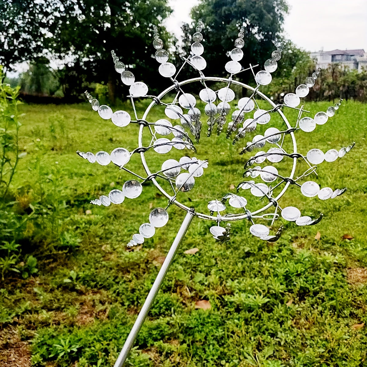 1pc Metal Windmill Wind Dynamics Wind Catcher Outdoor Garden Lawn Weather Vane Yard Decoration