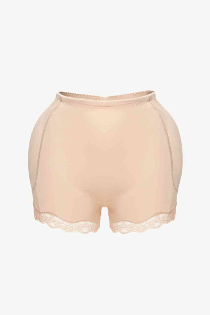 Full Size Lace Trim Shaping Shorts