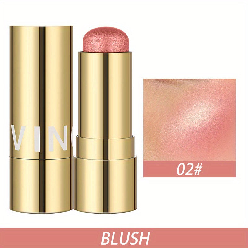 Bâton de Blush multifonctionnel à reflets 7 couleurs, bâton de maquillage contour et éclaircissant pour joues Rouge, crème de Base, cosmétiques 