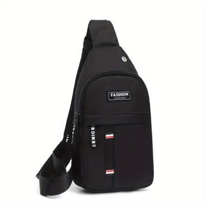 Upgrade Your Style with This Stylish 1pc Casual Sports Chest Bag - Perfect for Travel!