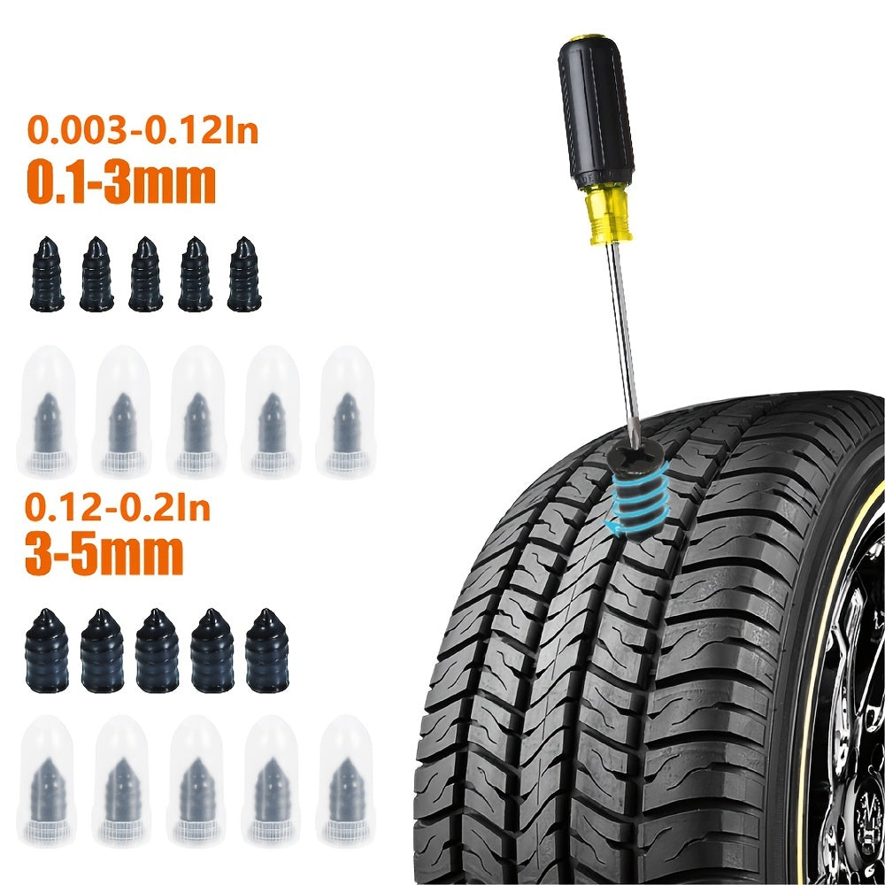 10pcs Tire Repair Kit - Fix Punctures Instantly on Cars, Trucks, Motorcycles & Bikes!