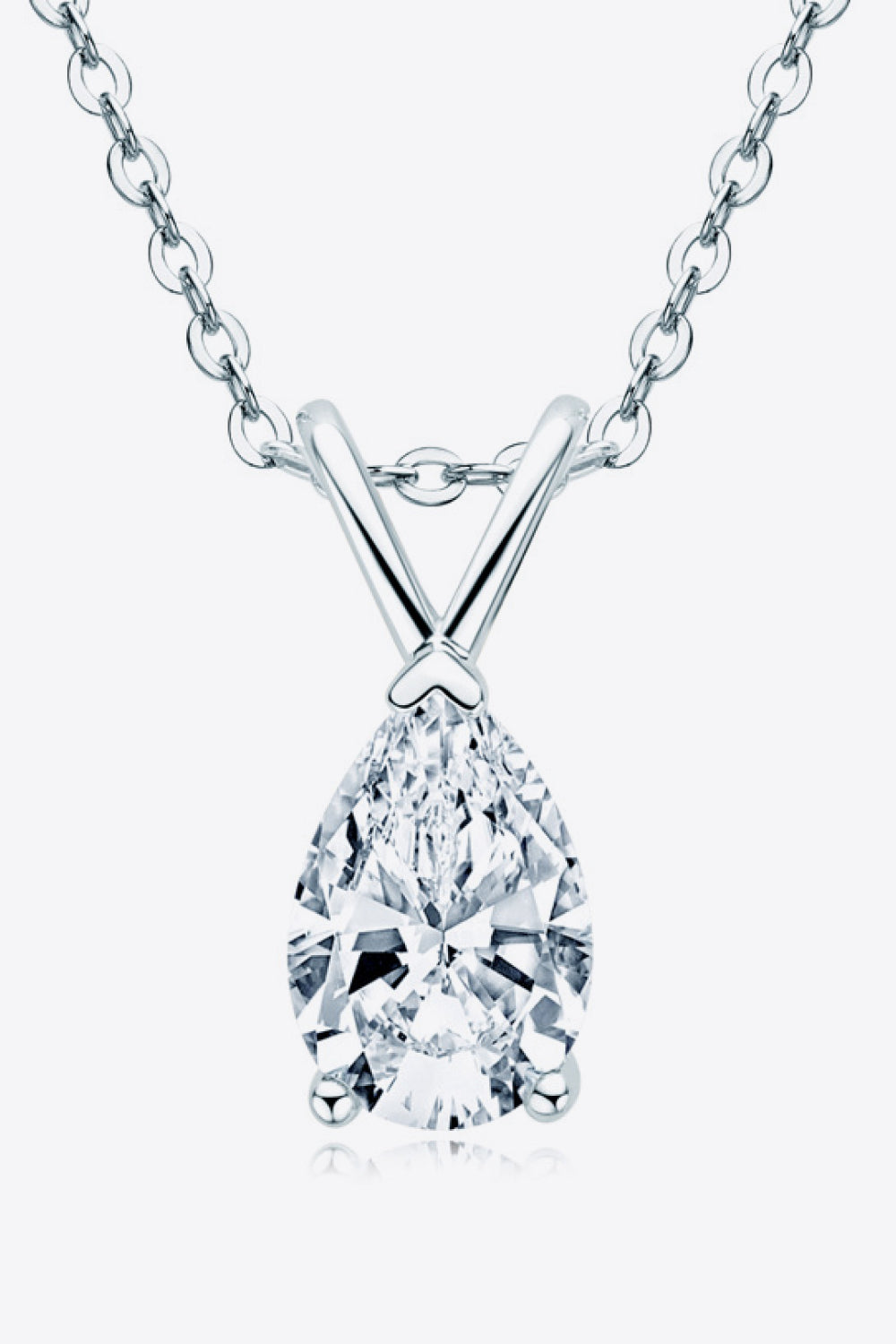 Collier avec pendentif moissanite de 1,5 carat en argent sterling 925