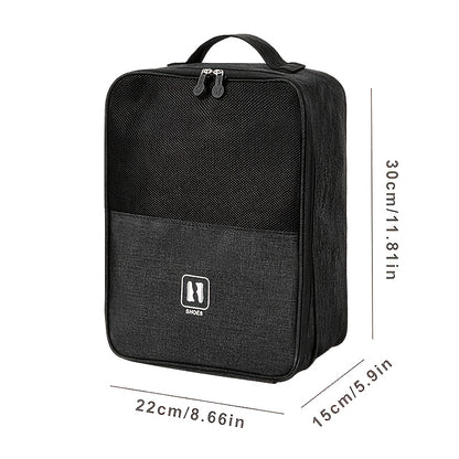 Travel Shoes Storage Bag, Portable Zipper Storage Bag With Handle Luggage Packing Bag For Shoes