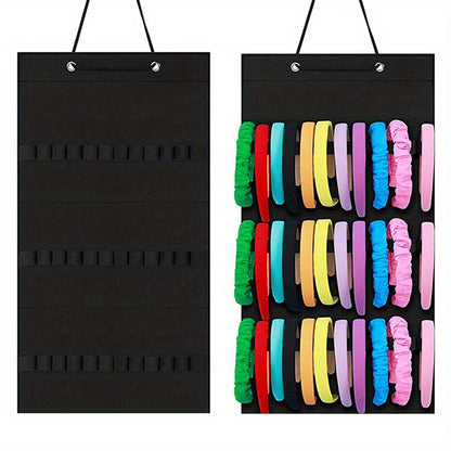 1pc Hanging Hair Accessories Organizer For Girls,Headband Storage Bag (without Headband)