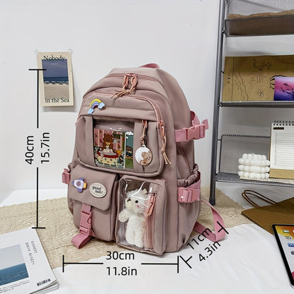 Stylish Large Capacity Backpack for High School Girls - Perfect for Junior High Students!