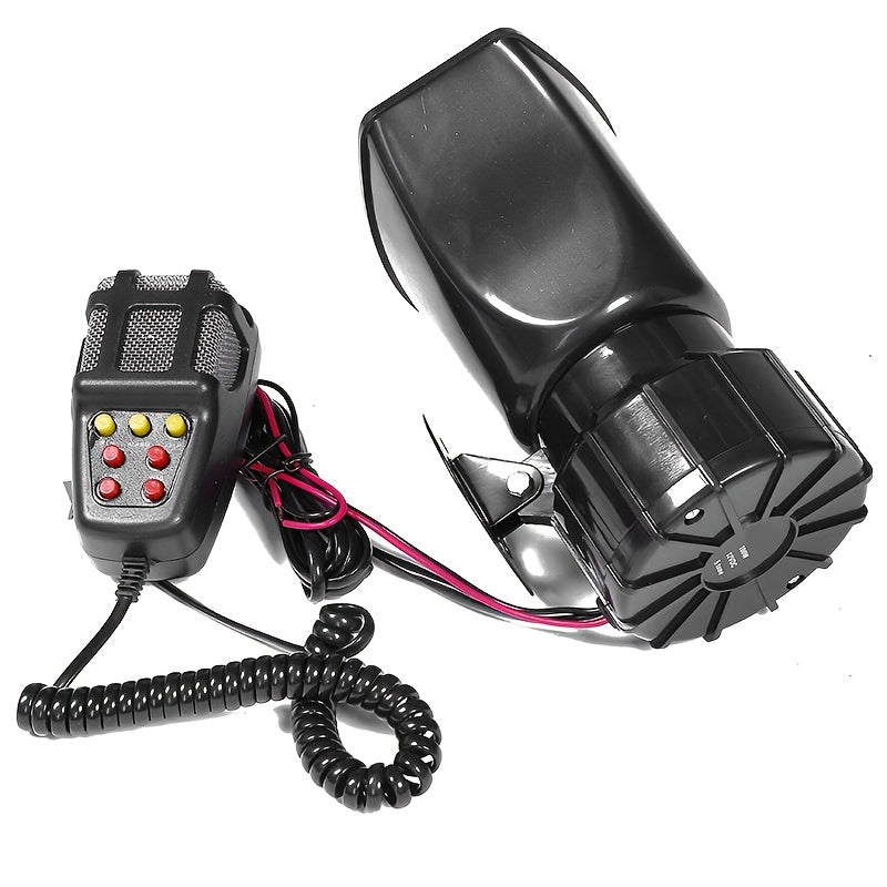 12V Car Alarm Air Horn Tone: Enhance Your Vehicle's Safety with a 60W Emergency Siren & Mic PA Speaker System!