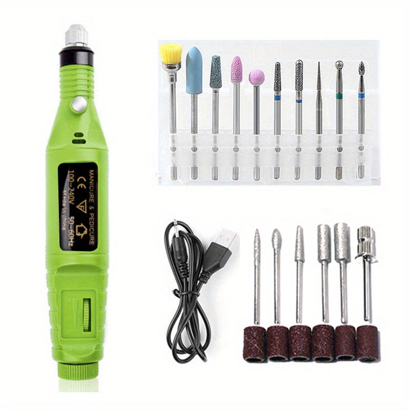 10 In 1 Electric Mini Personal Manicure And Pedicure Kit Nail File Includes Callus Remover, Nail Buffer & Polisher