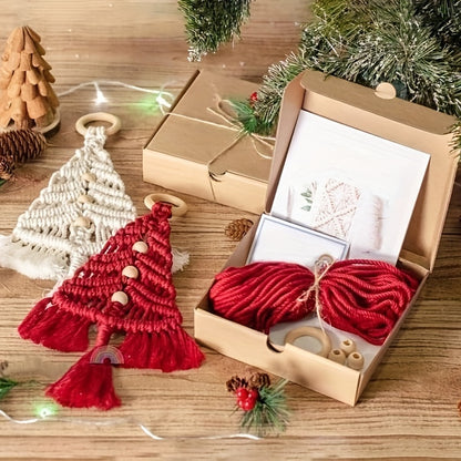 3pcs Woven Christmas Tree DIY Kit: Perfect Holiday Gift for Family & Friends!