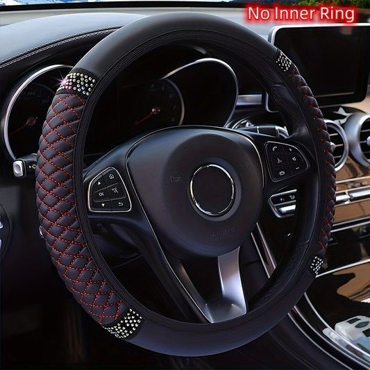 Upgrade Your Car's Interior with a Luxurious Soft Leather Steering Wheel Cover!