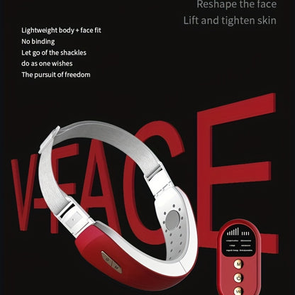 V Face Lifting Belt: LED Photon Therapy & Vibration Device - Get a Slimmer, More Youthful Look Instantly!