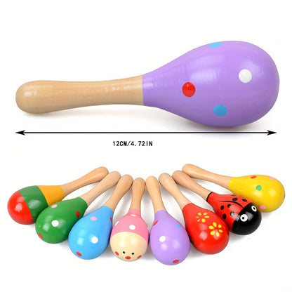 1pc Colorful Sand Hammer - Perfect Wooden Toy for Toddlers and Early Education Music Teaching Aids