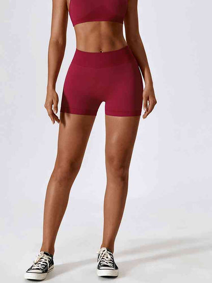 Wide Waistband Slim Fit Sports Shorts