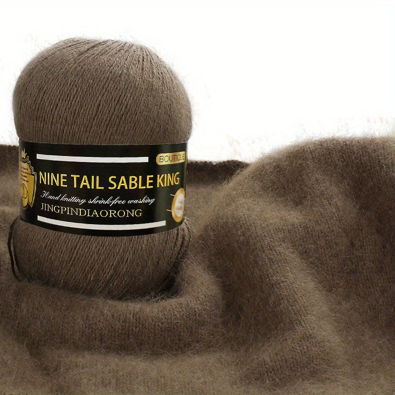 8 rolls/pack Hand-Knitted Mink Wool Cashmere Scratch Scarf - Medium-Thick, Soft and Warm Sweater Wool Ball