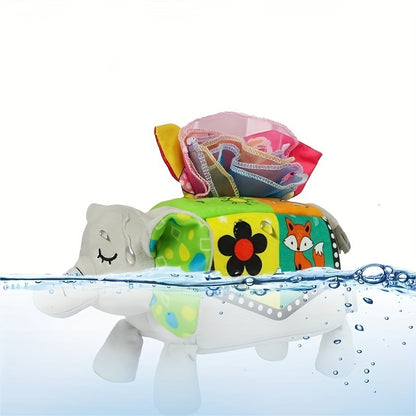 The New Animal-shaped Three-dimensional Tissue Box Baby Can't Tear It. Tissue Box Children's Finger Exercise Pulling Toys, Built-in 3 Pieces Of Ring Paper And 8pcs Gauze, To Meet The Baby's Desire To Tear Behavior