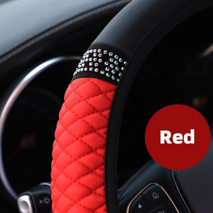 Upgrade Your Car's Interior with a Luxurious Soft Leather Steering Wheel Cover!