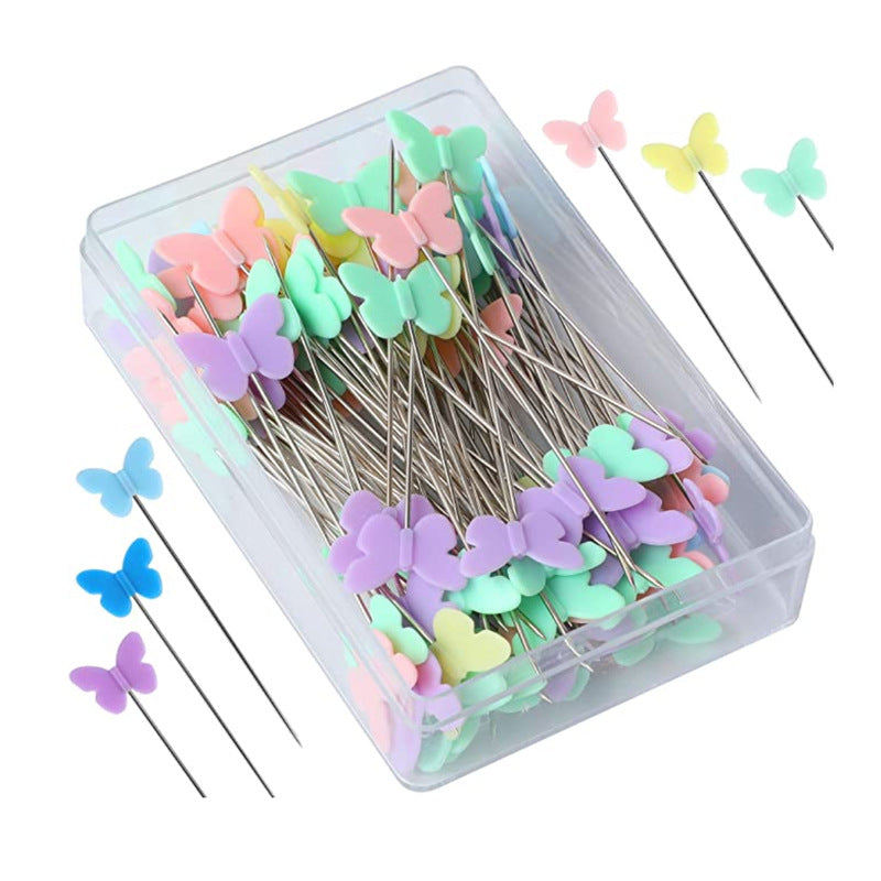 100Pcs Multicolor Button Head Straight Pins - Perfect for Fabric Quilting, Crafting & Sewing!