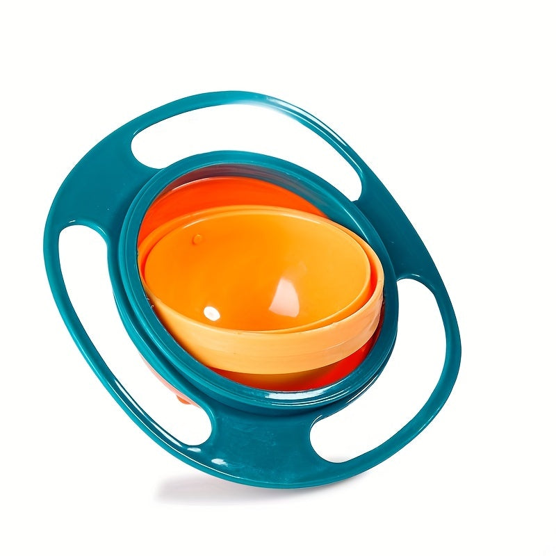 360 Degree Rotation Spill Resistant Gyro Bowl With Lid For Toddler Baby Kids Children, Gyro Bowl Kids Bowl Rotation Balance Bowl Gyro Bowl Baby Bowl