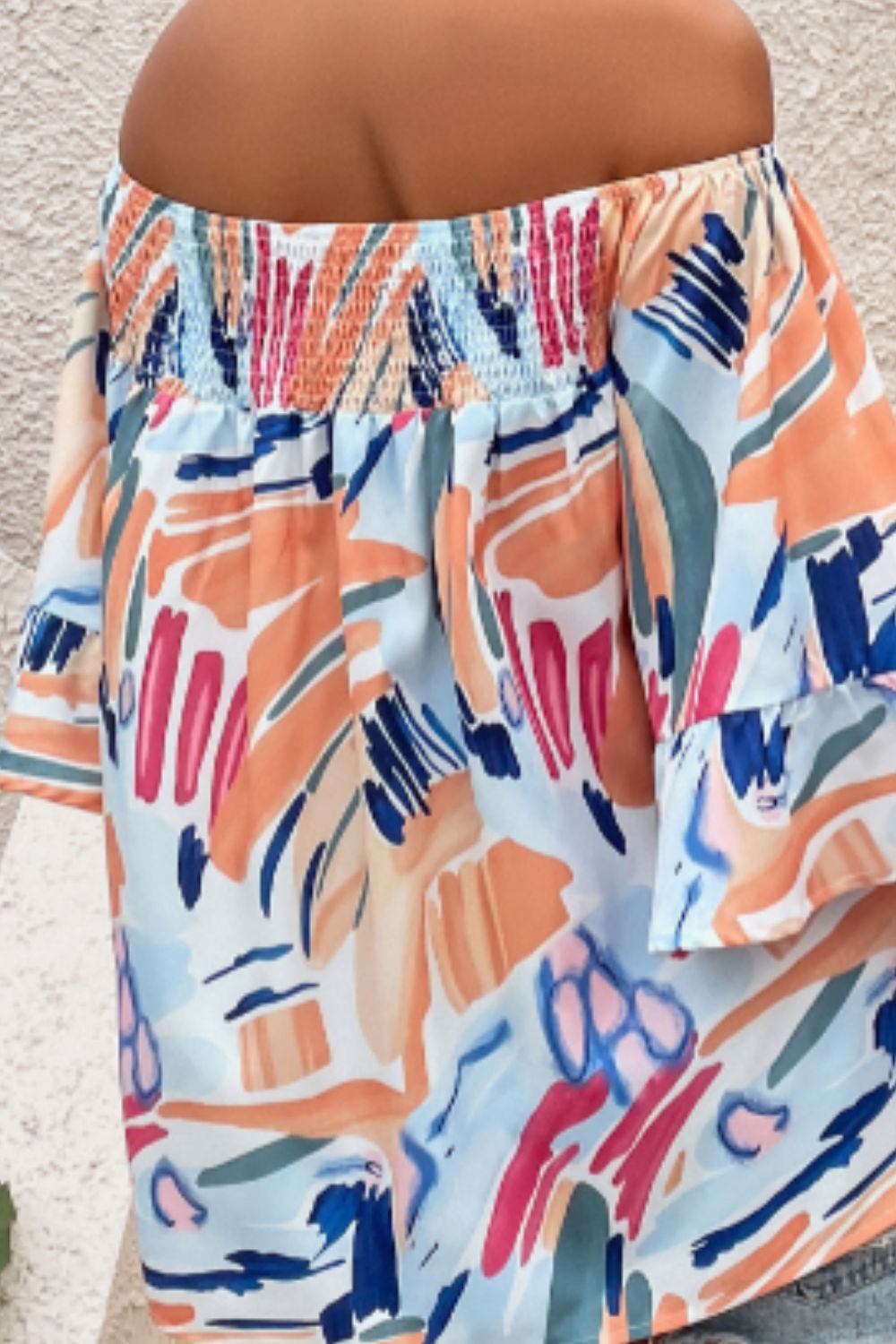 Printed Off-Shoulder Blouse