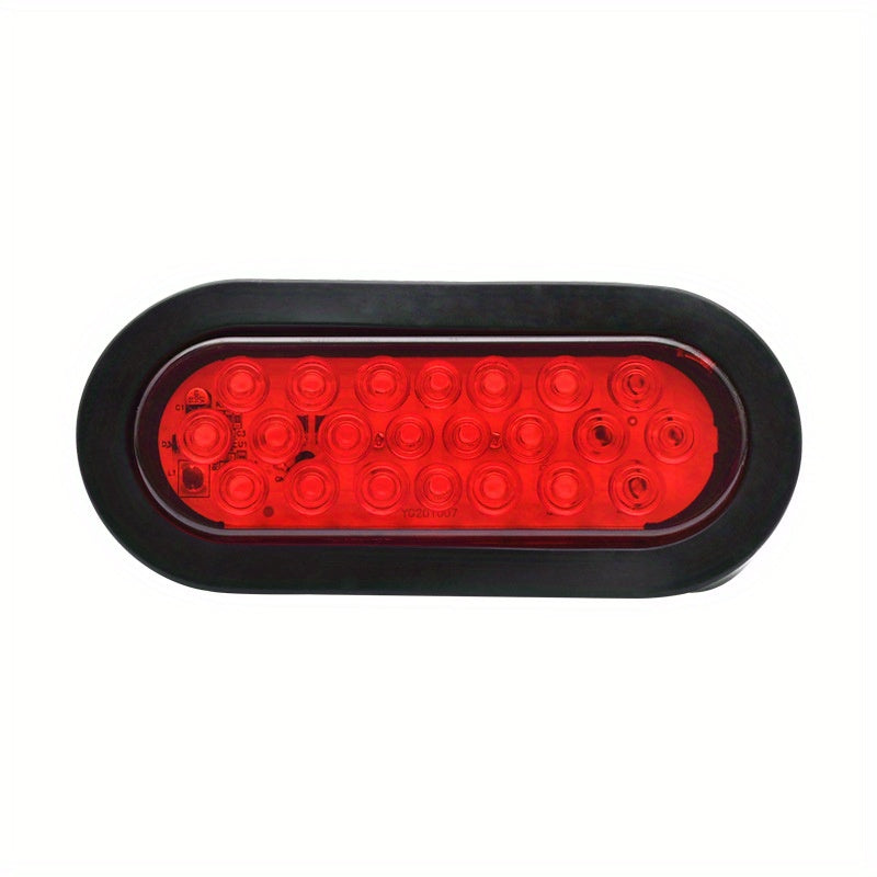 1PCS Red Waterproof Trailer Tail Light - Flush Mount Grommets Plugs & Mounting Brackets - Perfect for RV, Truck & More!